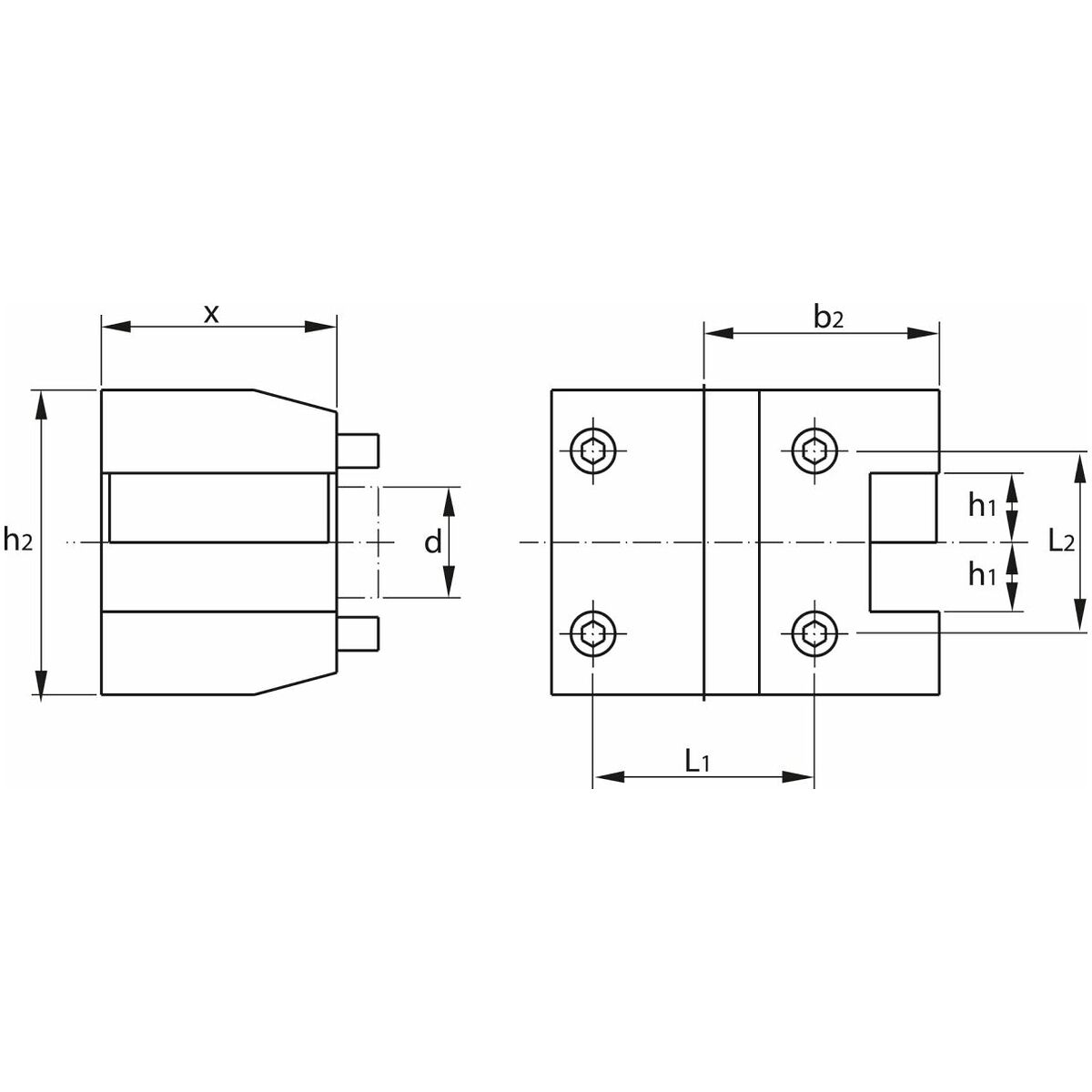 Eco BMT-hållare, längsgående 55/E