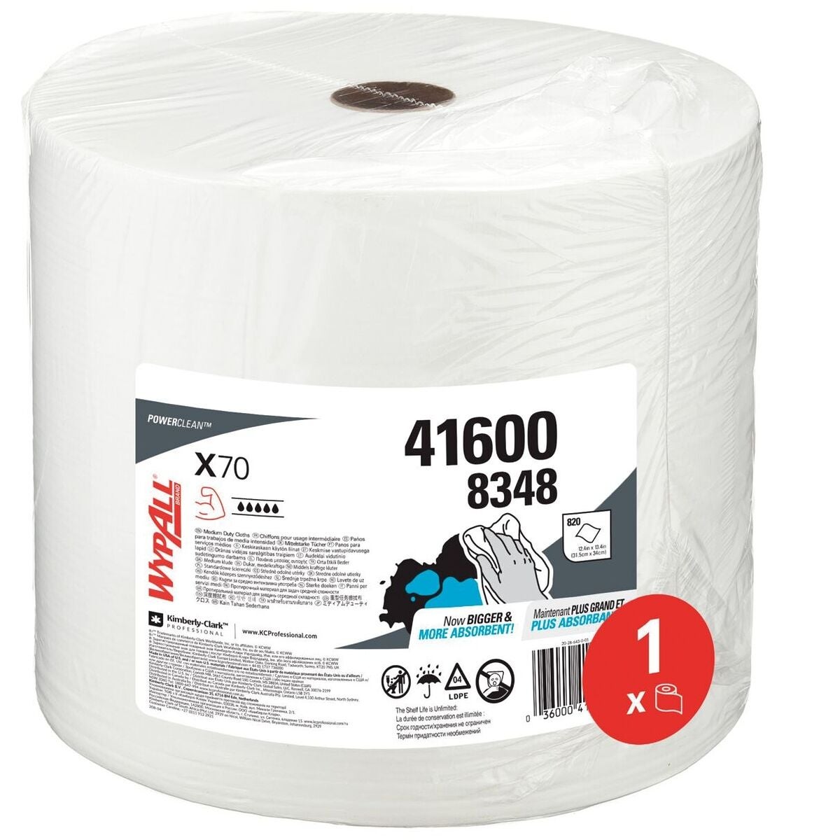 WypAll® X70 rengöringsdukar Storrulle