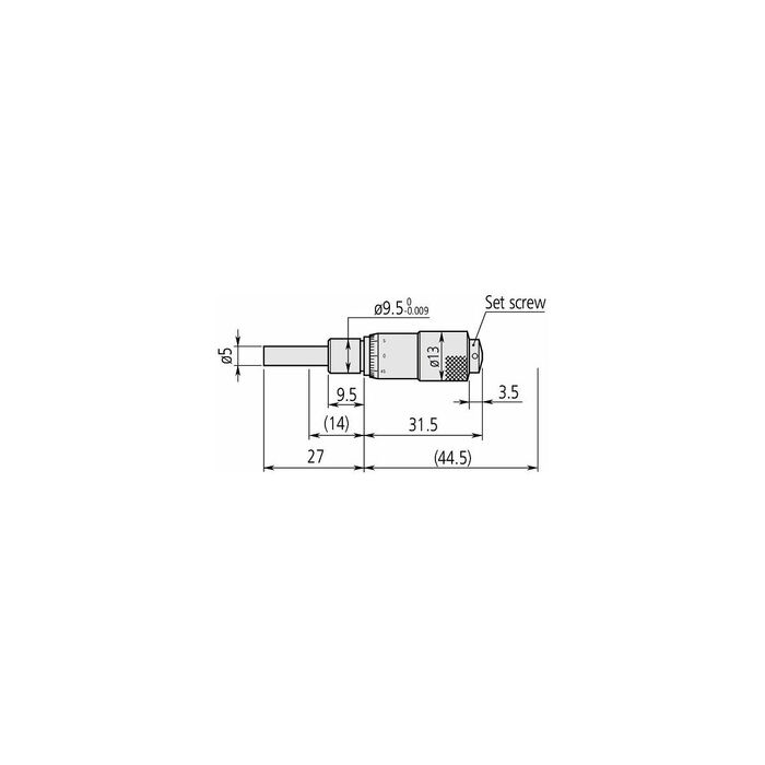 Inbyggnadsmikrometer 0-13 mm