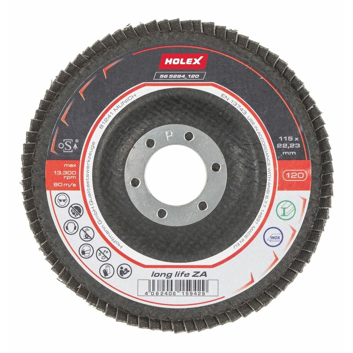 Lamellslipskiva long life ZA konisk ⌀ 115 mm