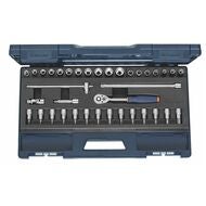 Hylsnyckelsortiment 3/8 tum fyrkant 37 delar