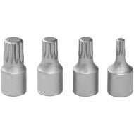 Sats mångtandskruvdragarinsatser 1/4 tum fyrkant 4 delar