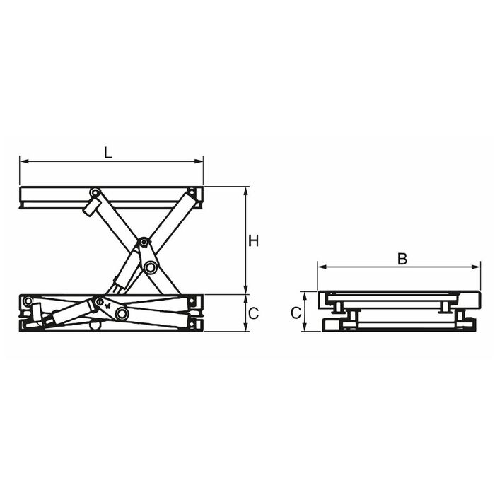 Hanteringslyftbord 2000 kg