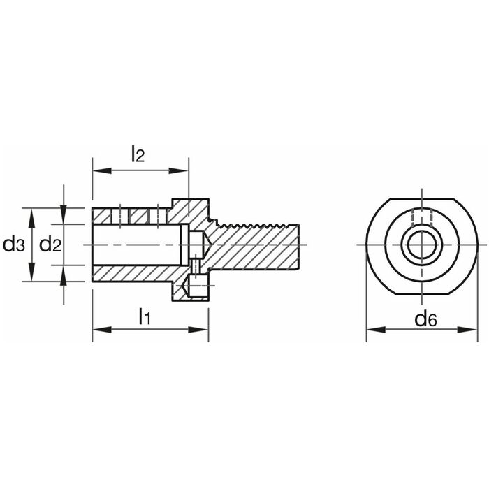 Vändskärsborrfäste Form E1 16 mm