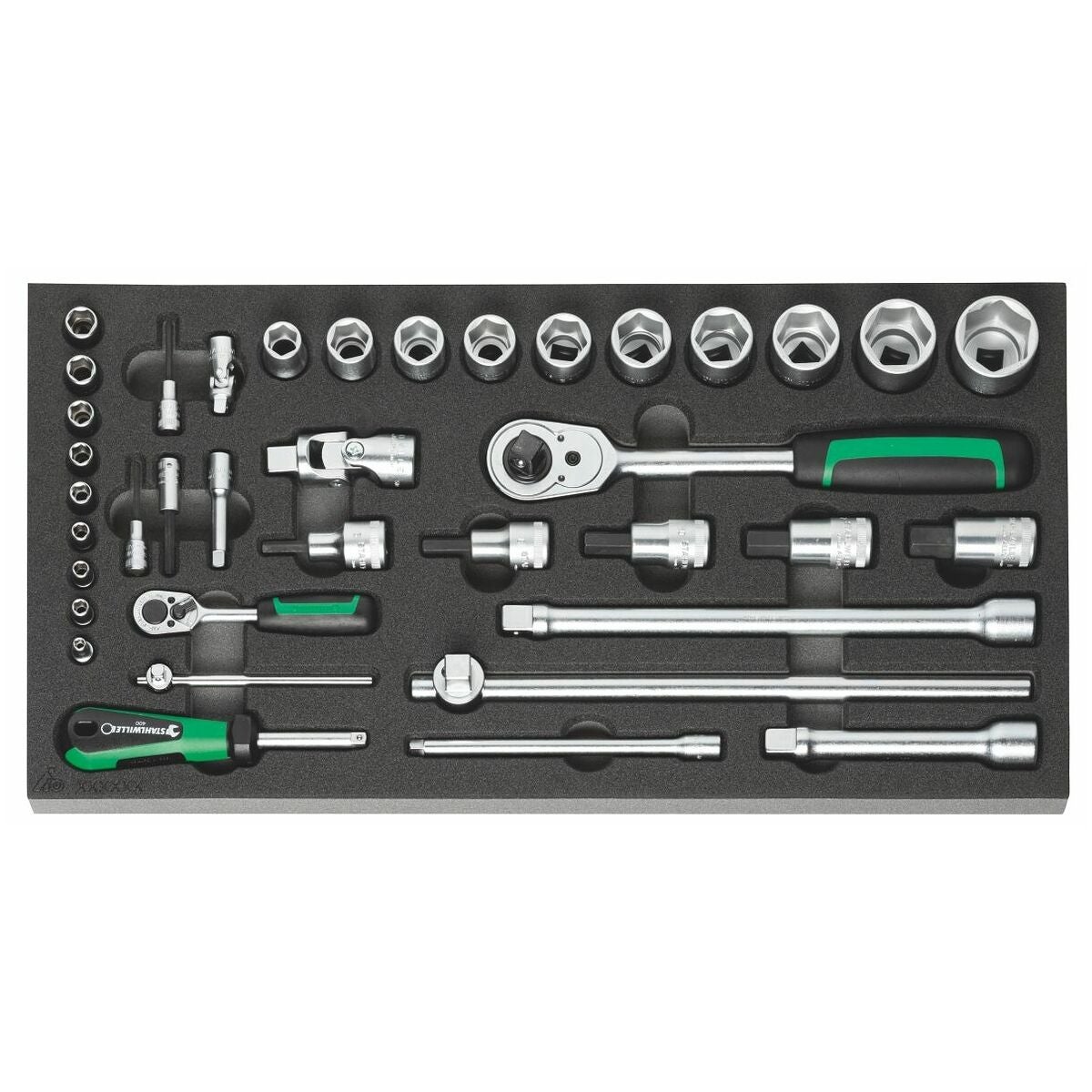 Hylsnyckelsortiment 1/4 och 1/2 tum 38