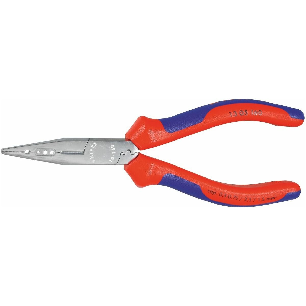 Ledningstång för elektriker, förkromad med grepphylsor