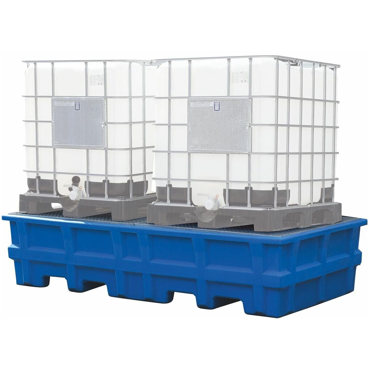 Uppsamlingstråg för 1000-l-IBC med förzinkat galler