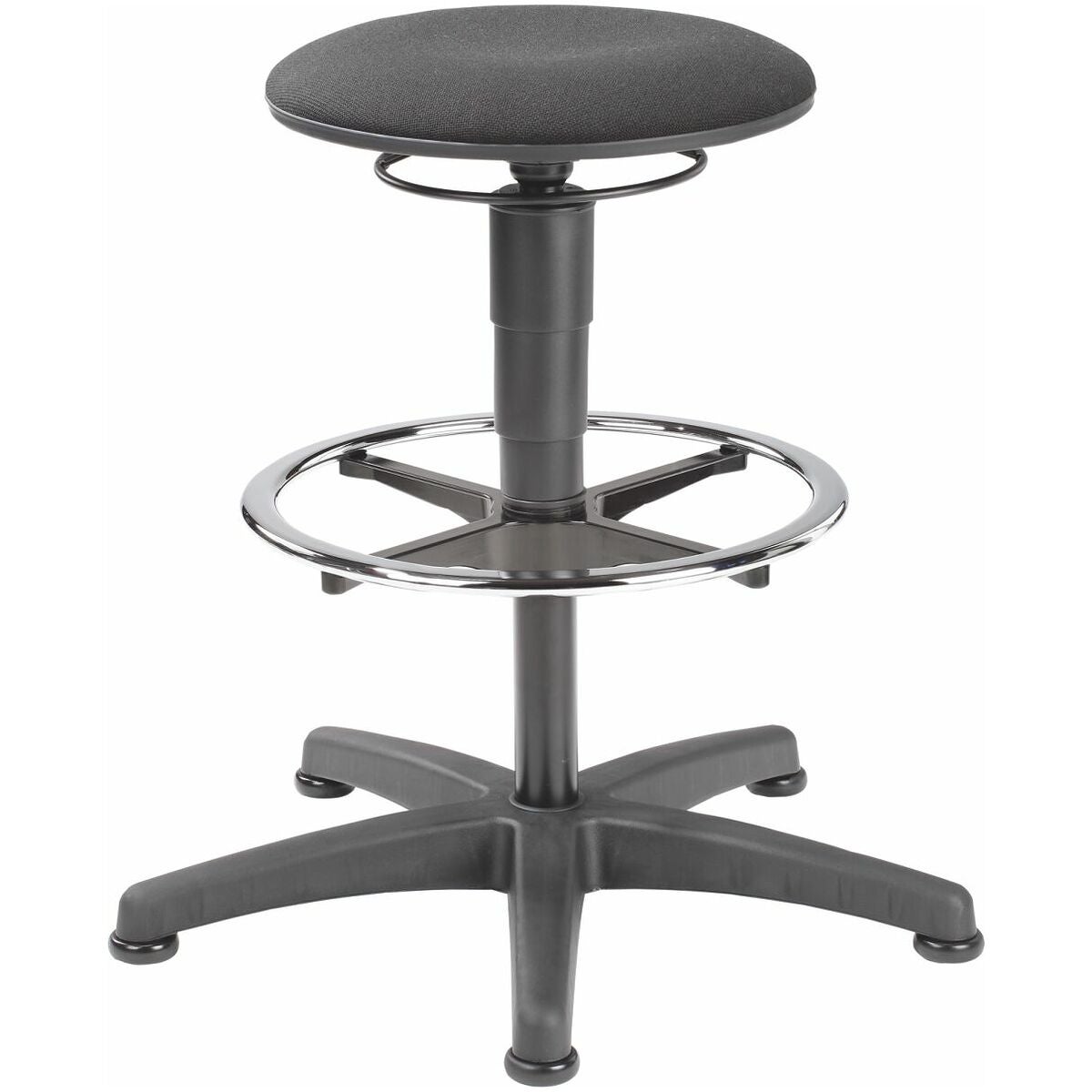 Snurrpall, tygstoppning med glidknappar och fotring