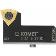 KOMET® TwinKom® hållare till tvåskärshuvud α = 80° Grov-bearbetning 51-71