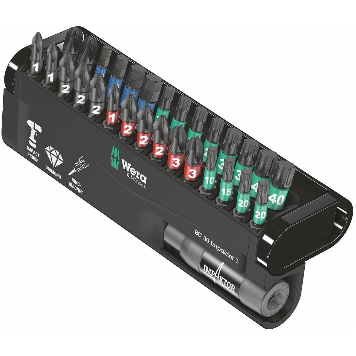 IMPAKTOR bitssortiment för IMPACT-skruvdragare, 30 delar