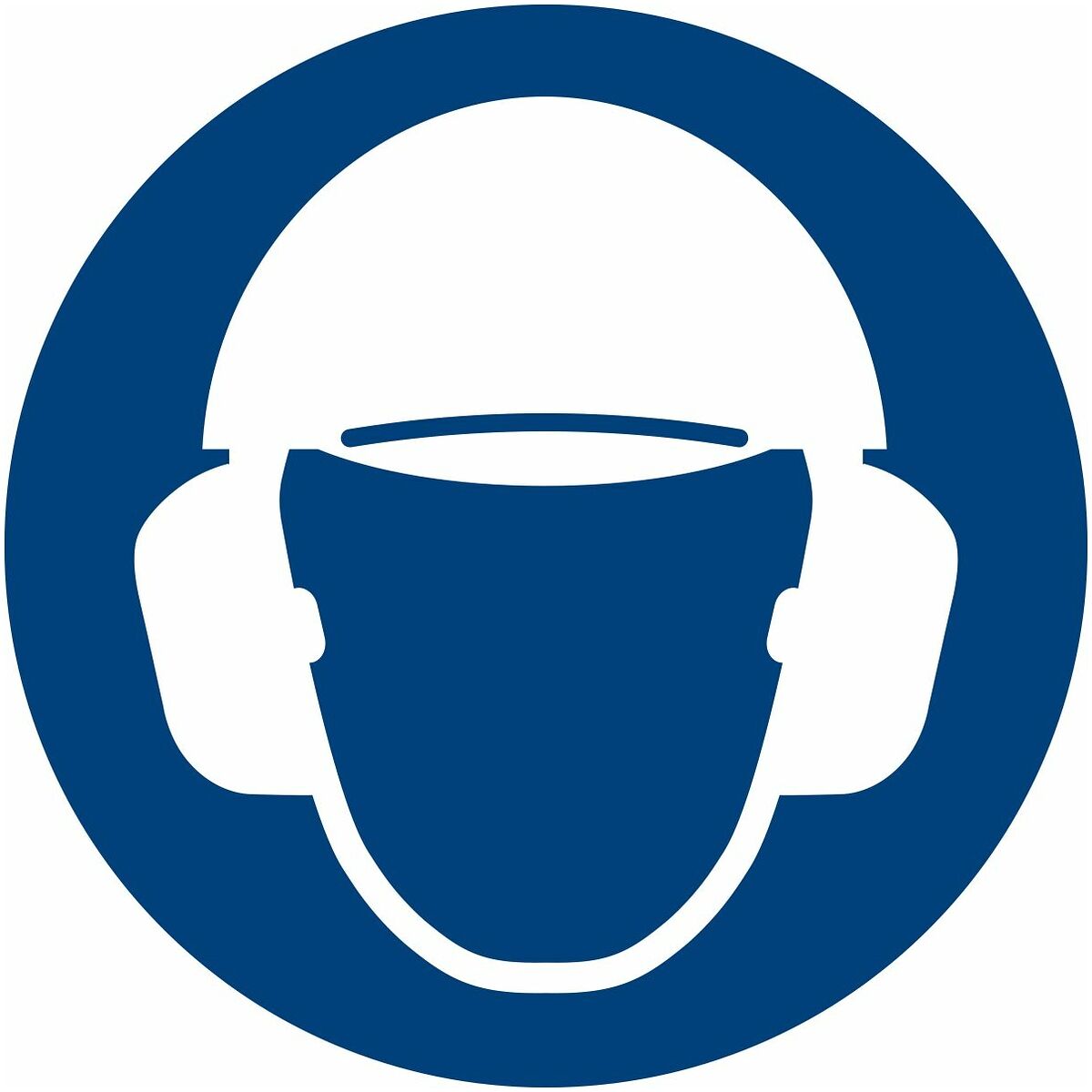 Påbudsskyltar Använd hörsel- och huvudskydd