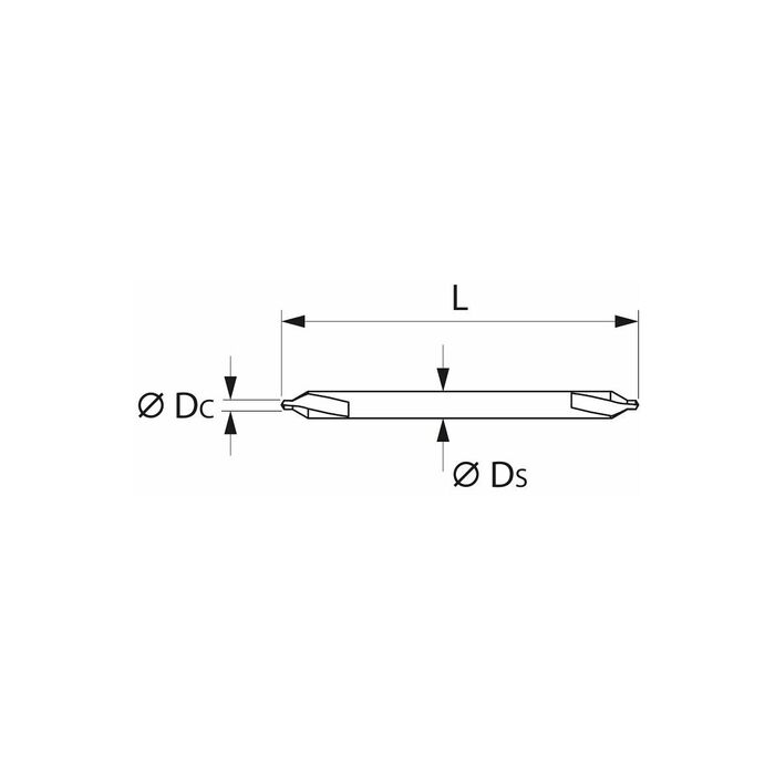 Dubbhålsborr HSS-E extra lång A 3,15 mm