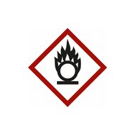 Symbol för farliga ämnen Låga över cirkel