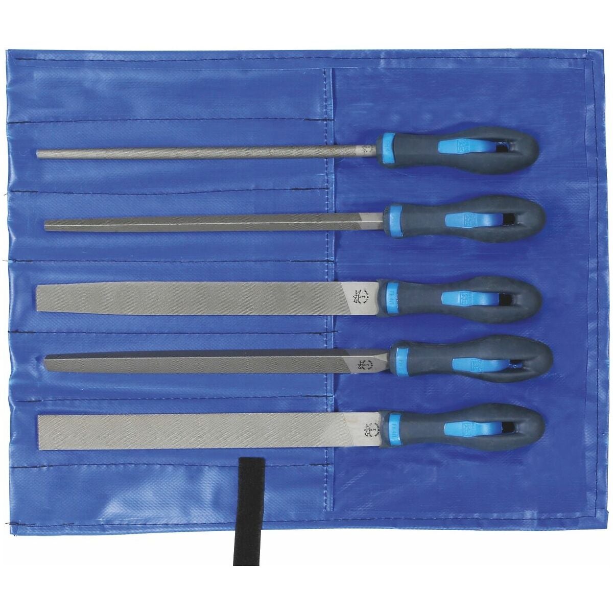 Filsats med 2K-handtag, fem delar i rullväska metall huggning 2