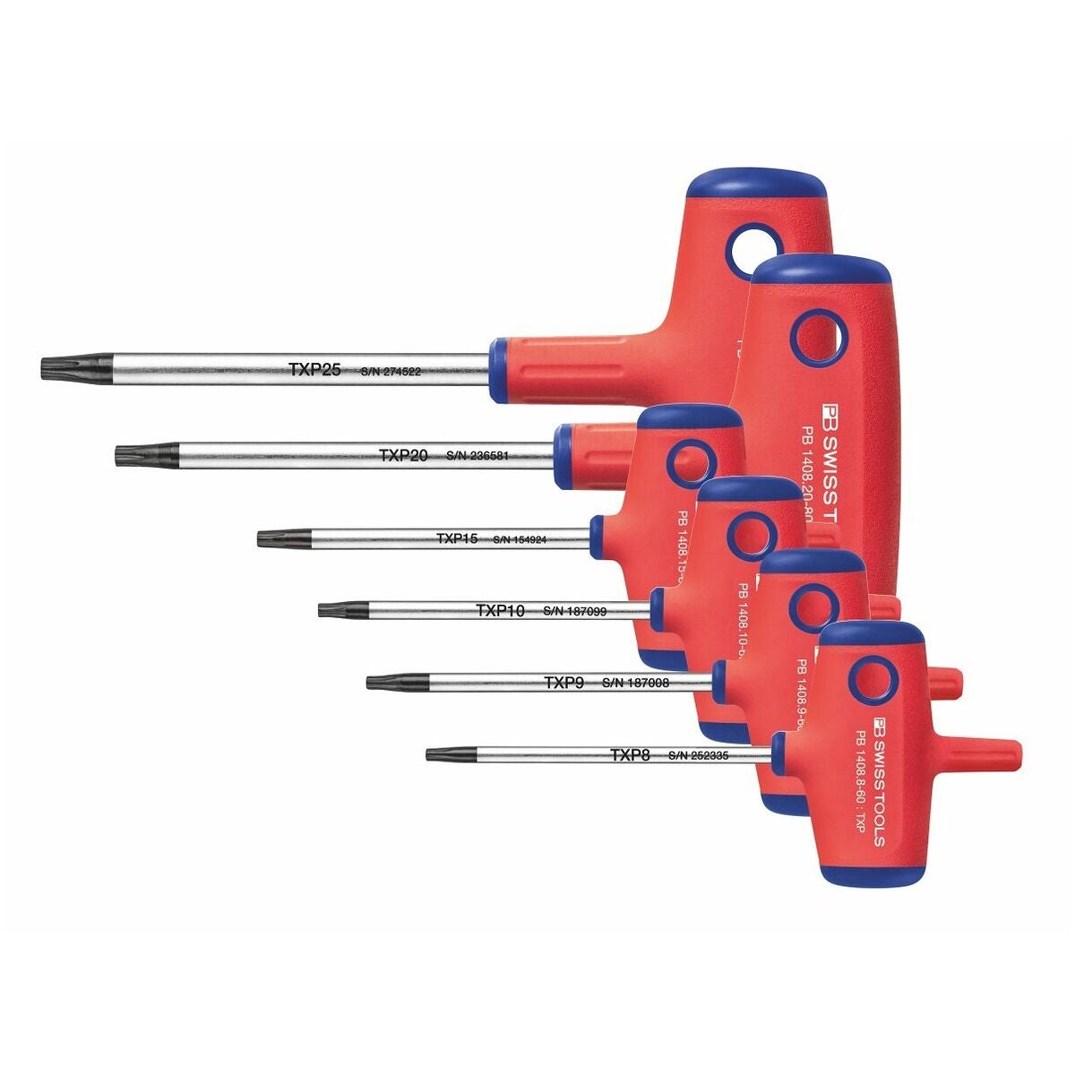Skruvdragarsats för Torx Plus®, med T-handtag 6 delar