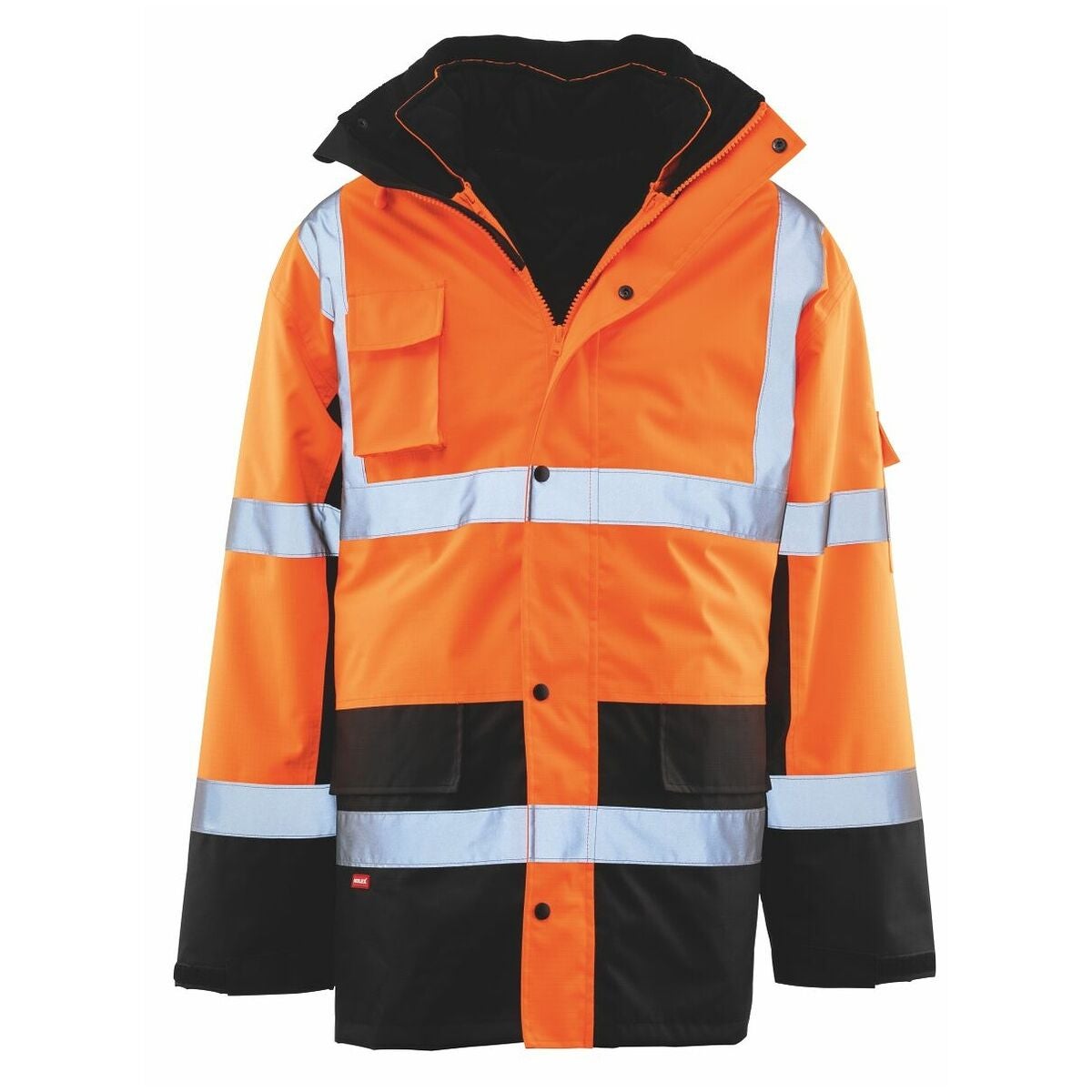Varselparka orange / svart