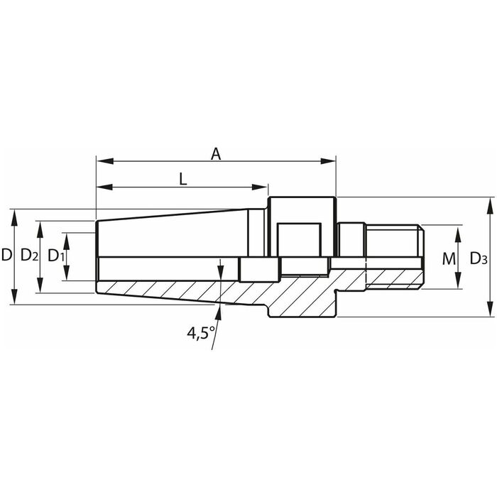 Kopier-krympadapter smal M16X8