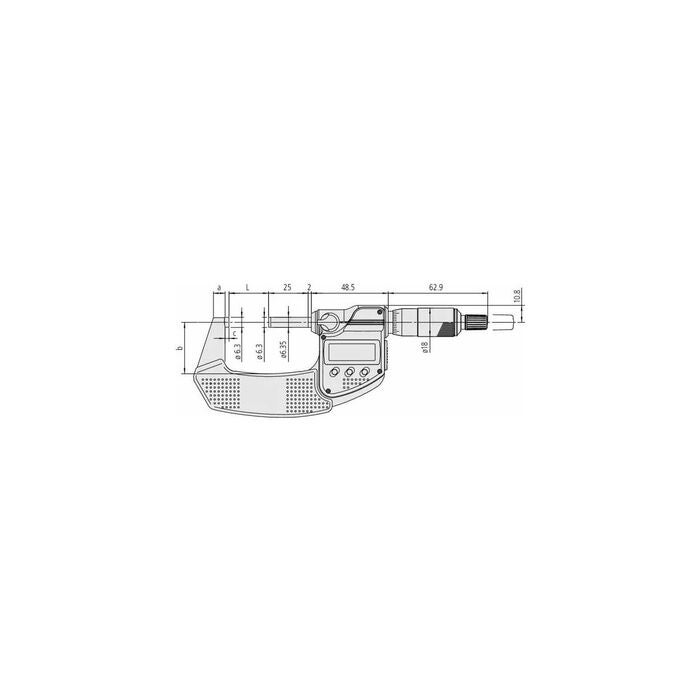 Digital bygelmikrometer IP65 50-75 mm