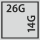 Lådornas effektiva yta i G: 26×14