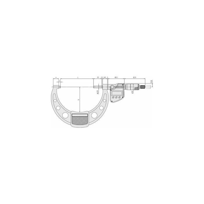 Digital bygelmikrometer IP65 med datautgång 100-125 mm