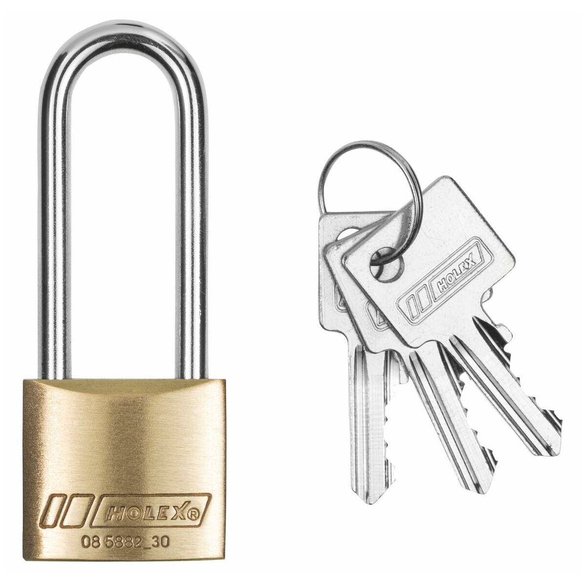 Cylinderlås med hög bygel olika låsegenskaper