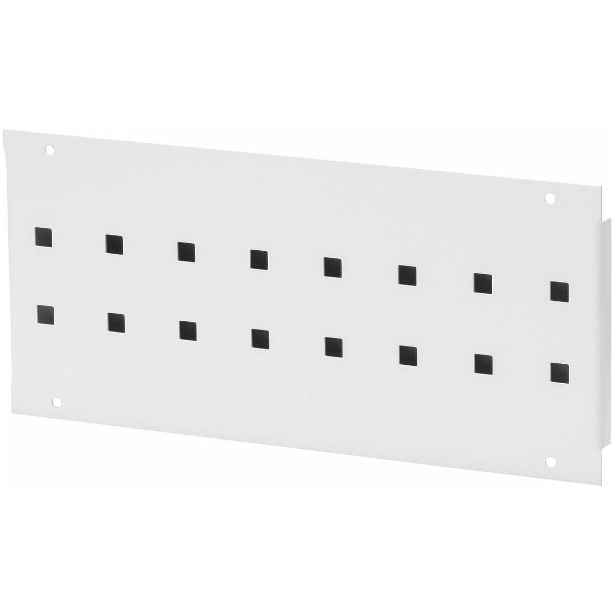 Täckplåt med hålraster för elskåpsstödben