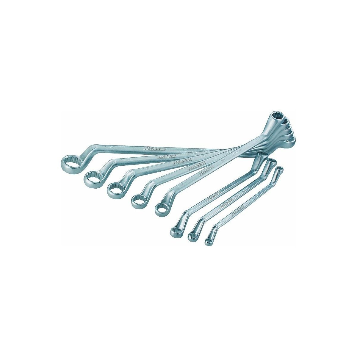 Ringnyckelsats, hög bockning förkromad