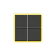 Arbetsplatsmatta kvadratisk platta svart