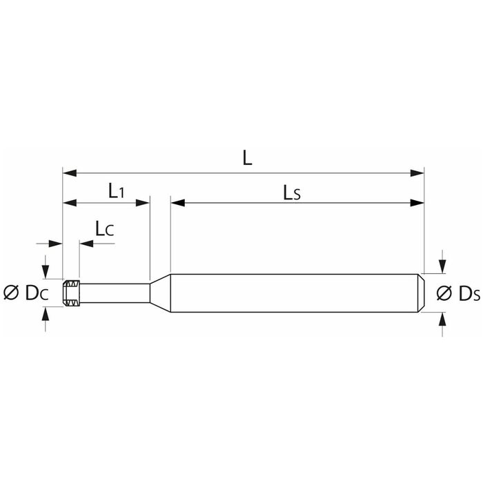 GARANT Master TM HM-gängfräs med tre profiler 2×D G1/2