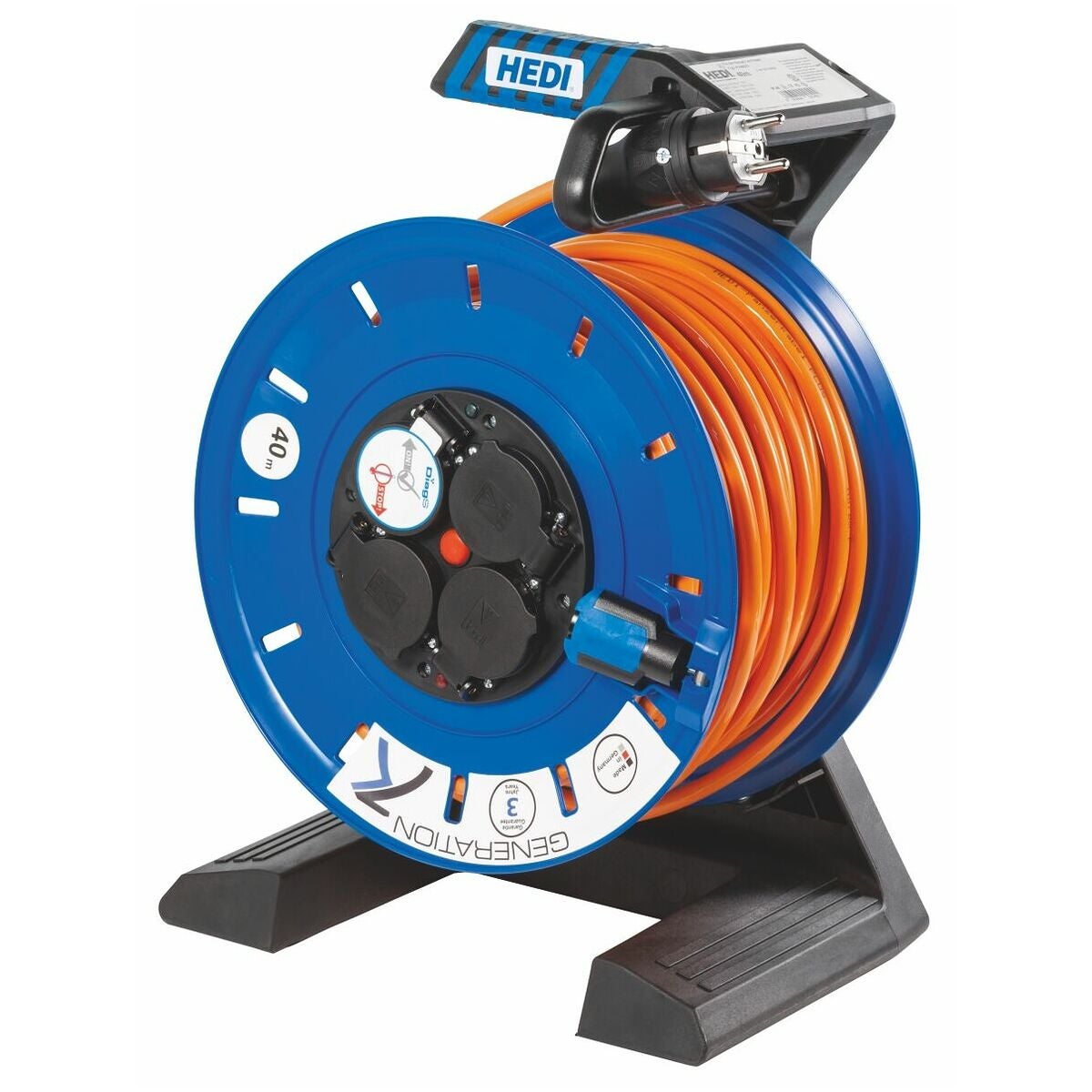 Kabeltrumma helt av plast för F, B, PL und CZ