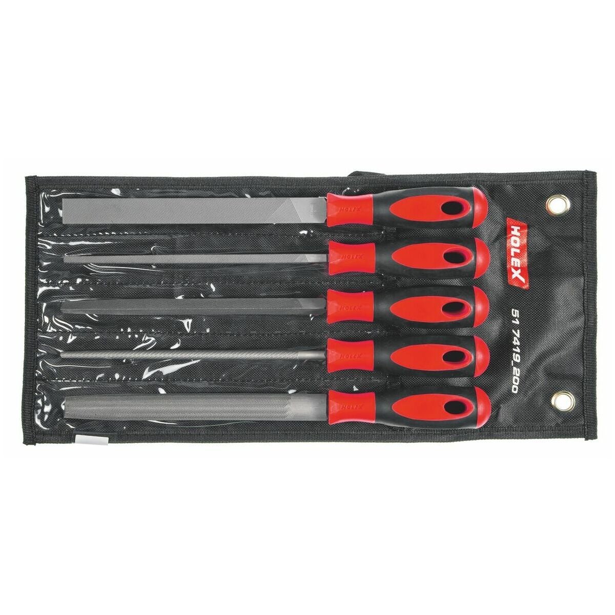 Filsats med 2K-handtag, fem delar i rullväska huggning 1