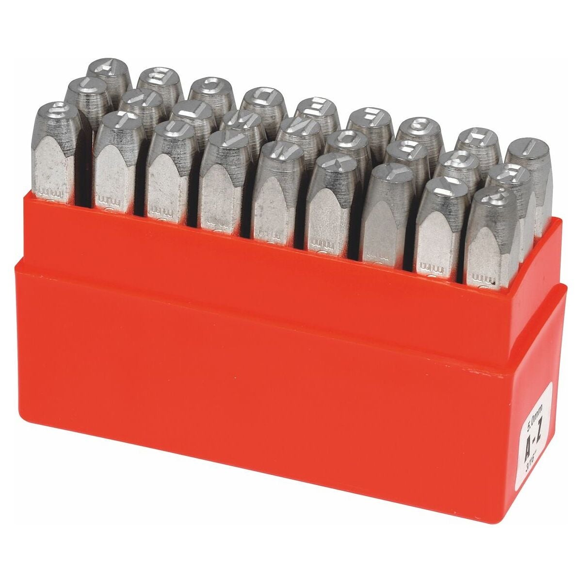 Bokstavsstämpelsats, 27 delar Normalskrift A–Z, &