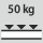 Hyllplanets bärförmåga/maximal jämnt fördelad last (på metall): 50 kg