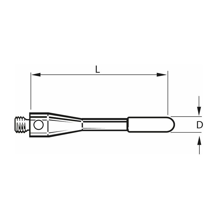 Mätspets, cylinderformad 2R mm