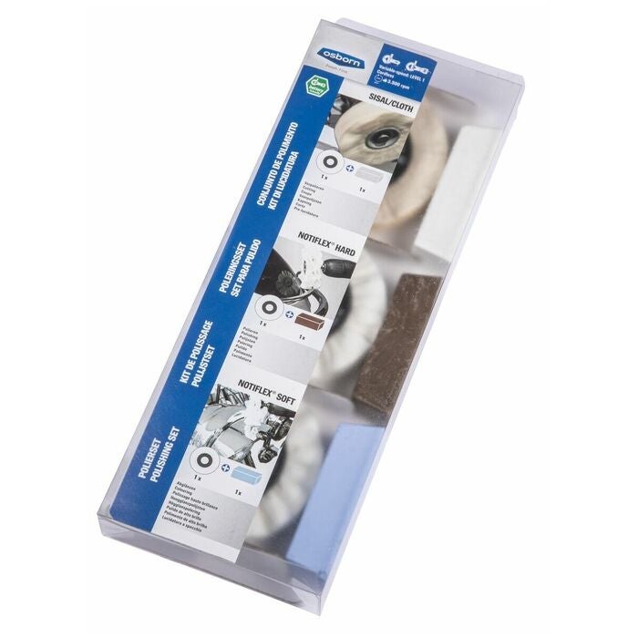 Polersortiment, 6 delar, med pasta och M14-gänga Unipol® 100 mm