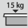 Bärförmåga låda/utdragshylla: 15 kg
