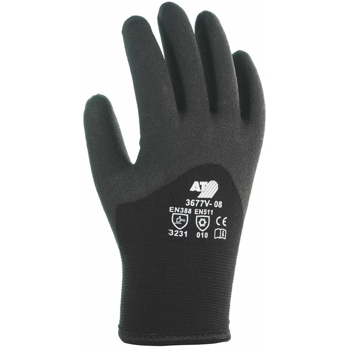 Finstickad vinterhandske, par, svart 3677V