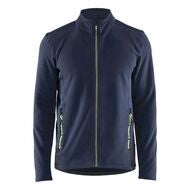 Microfleece-jacka marinblå/neongul