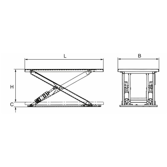 Mobilt lyftbord 800 kg