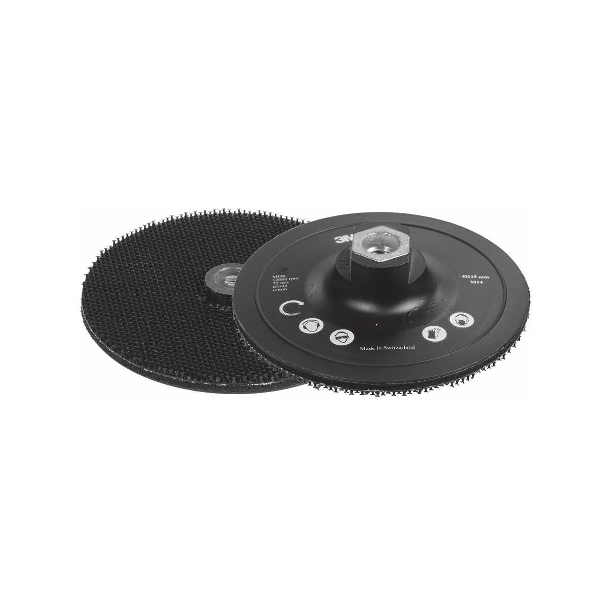 Stödtallrik med kardborre med Centrering och gänga M 14