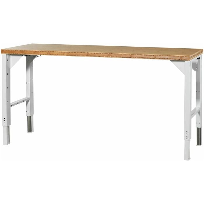 Vario arbetsbänk Basic, elektriskt höjdreglerbar, Bambuskiva 2000/DE mm