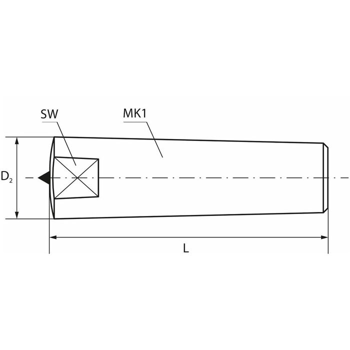 Diamantskärpverktyg med MK1-fäste 0,4 kt