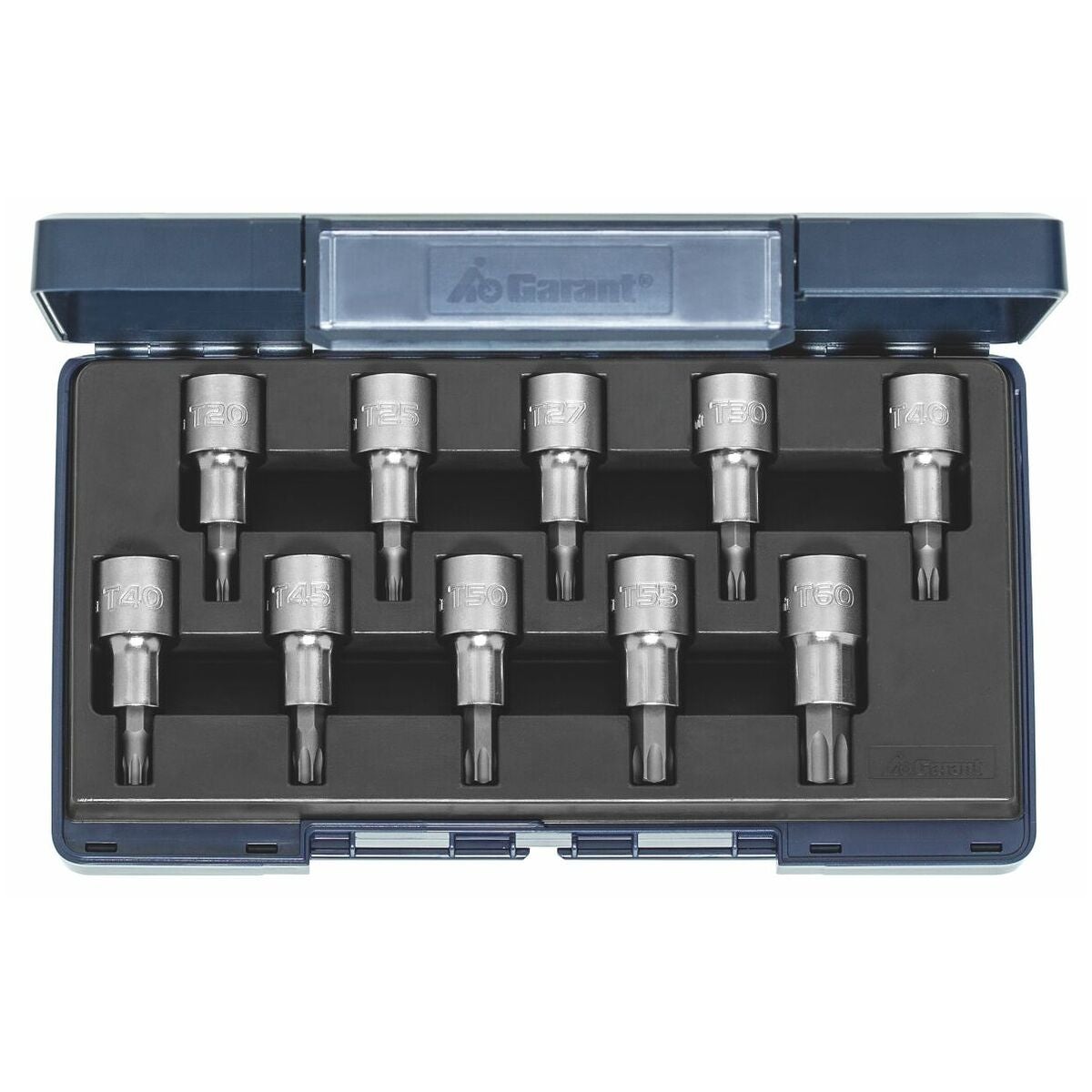 Sats skruvdragarhylsor för Torx®-skruvar 1/2 tum-fyrkant 10 delar