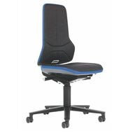 Arbetssnurrstol Neon, tyg, med hjul, låg BLUE