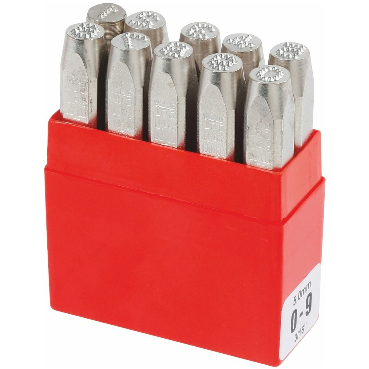 Sifferstämpelsats, 10 delar Dotstress 0 − 9