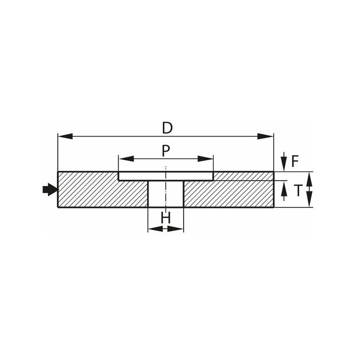 Slipskiva för bänkslipmaskin D×T×H (mm) EK60