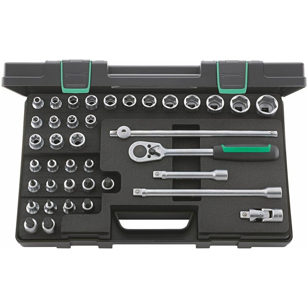 Hylsnyckelsortiment 1/2 tum fyrkant 39 delar