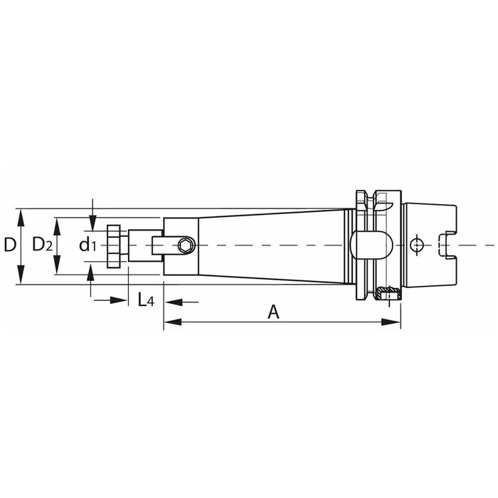 Ändfräsdorn High-Performance vibrationsdämpad, cylindrisk, med kylkanalhål 27 mm