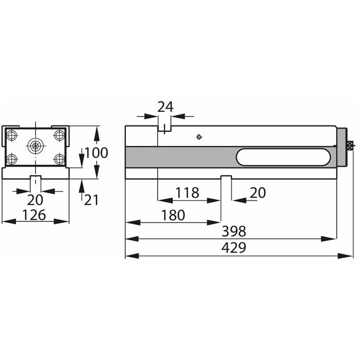 Modulärt NC-högtrycksskruvstycke LCV 125 G 125G mm