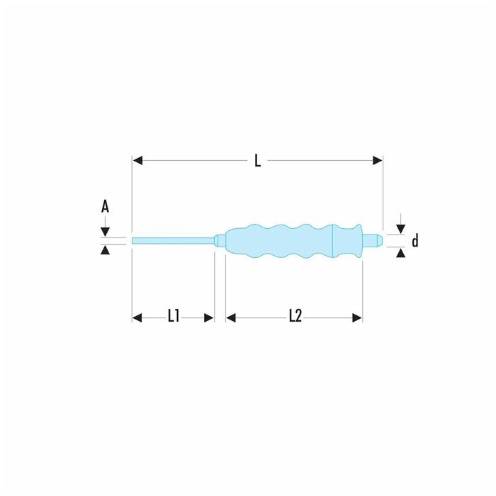 Drivdorn med handtag 3 mm